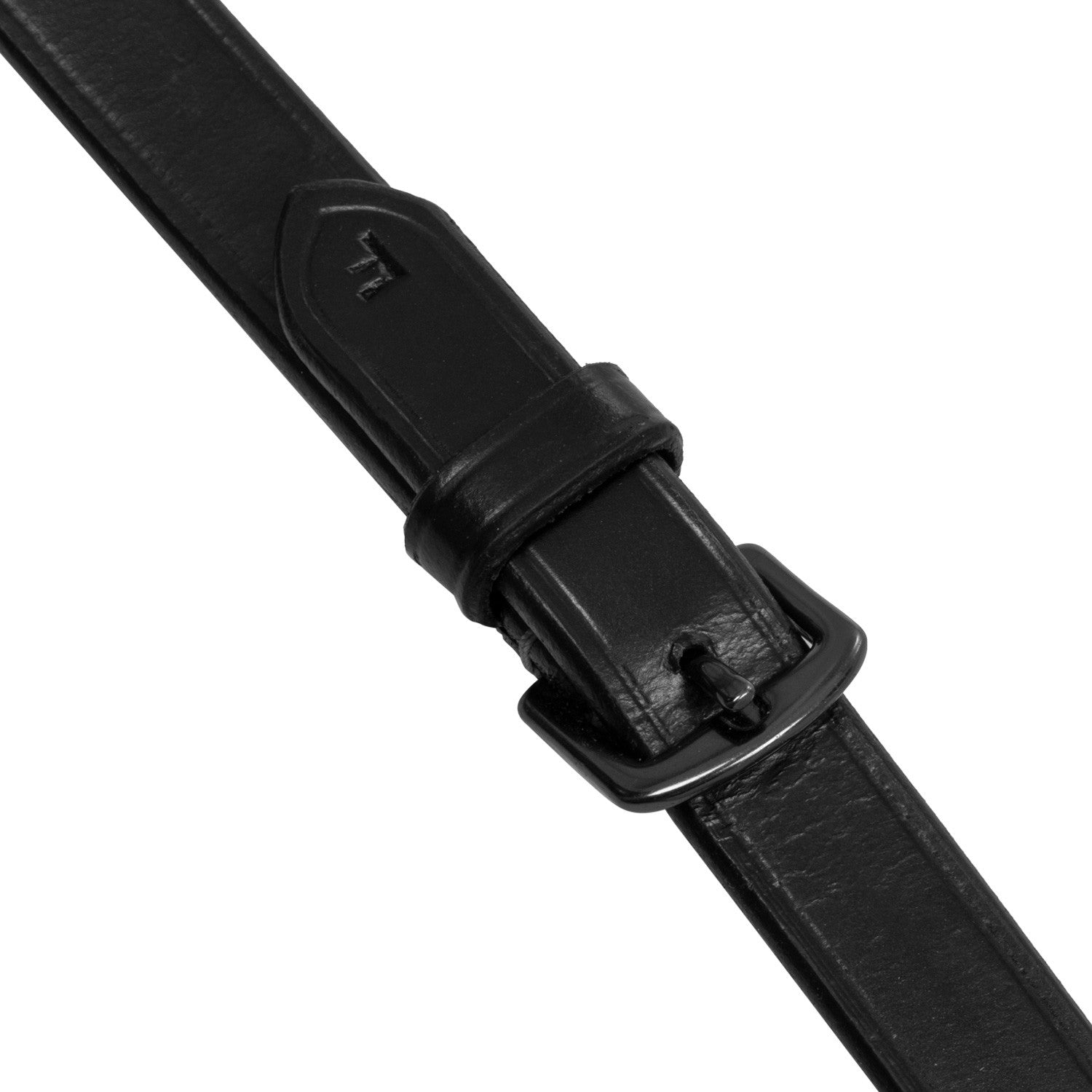 Leather and rubber reins black fitting