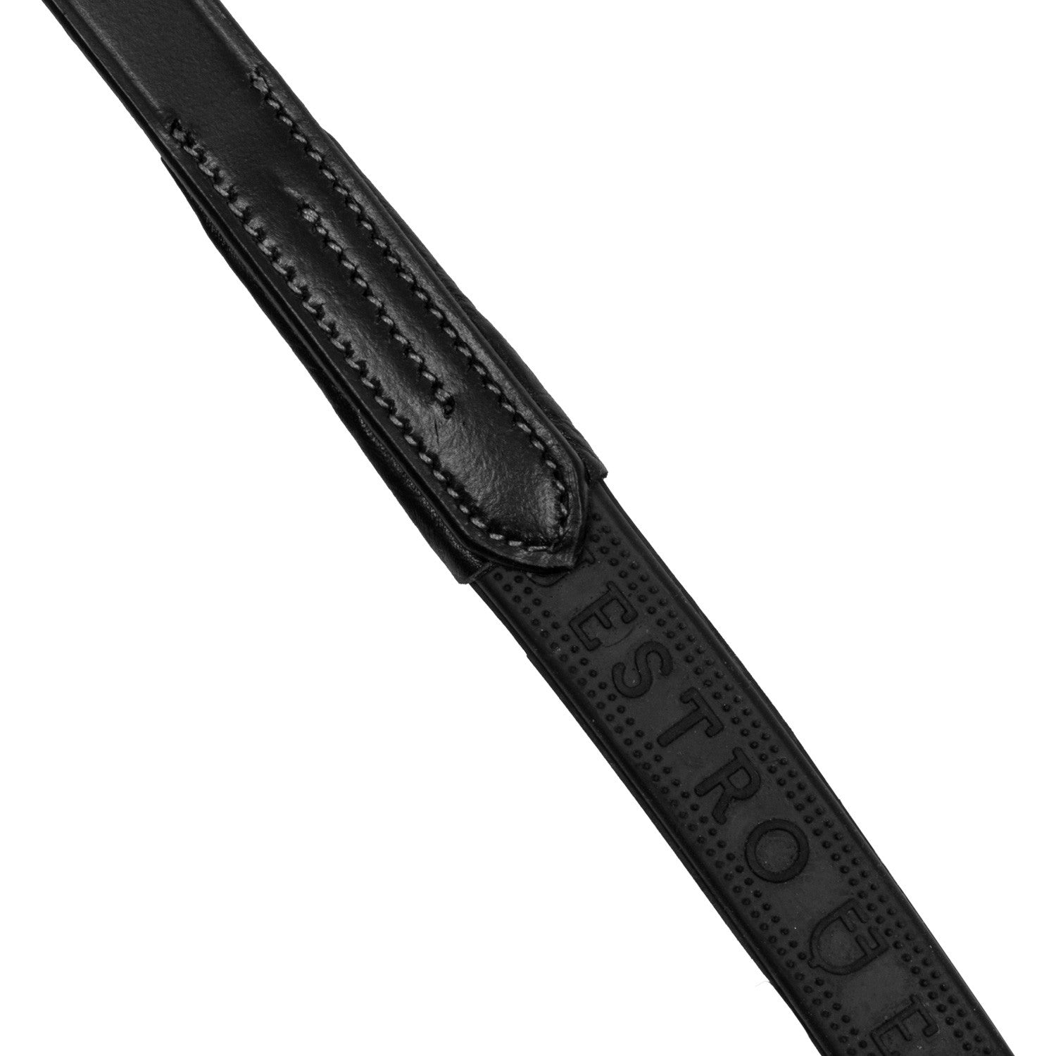 Leather and rubber reins black fitting