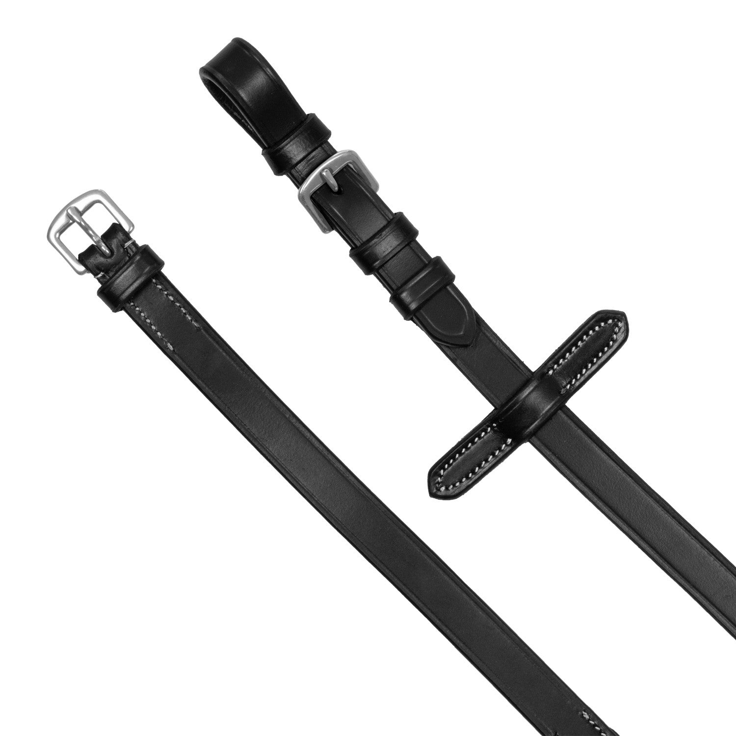 Solid lettering grip rubber reins silver fitting