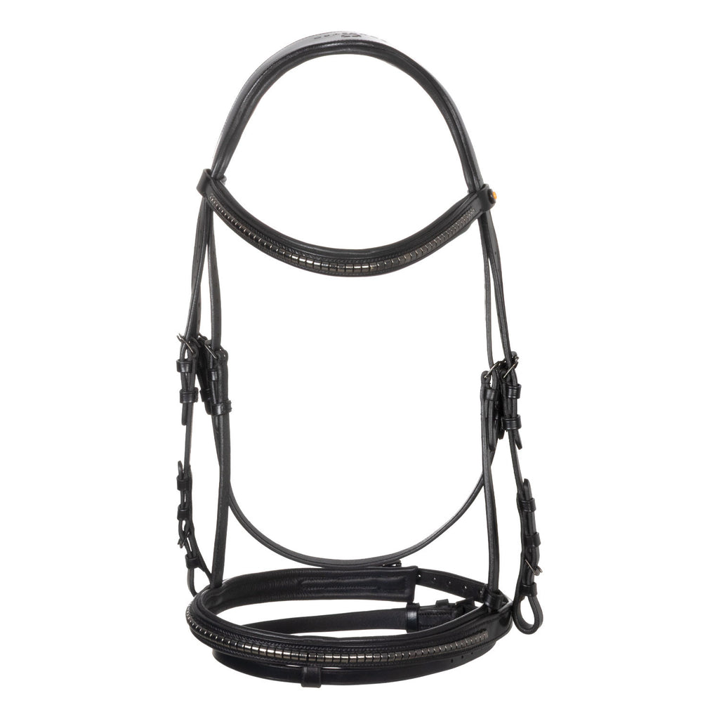 Leather bridle with black clincher