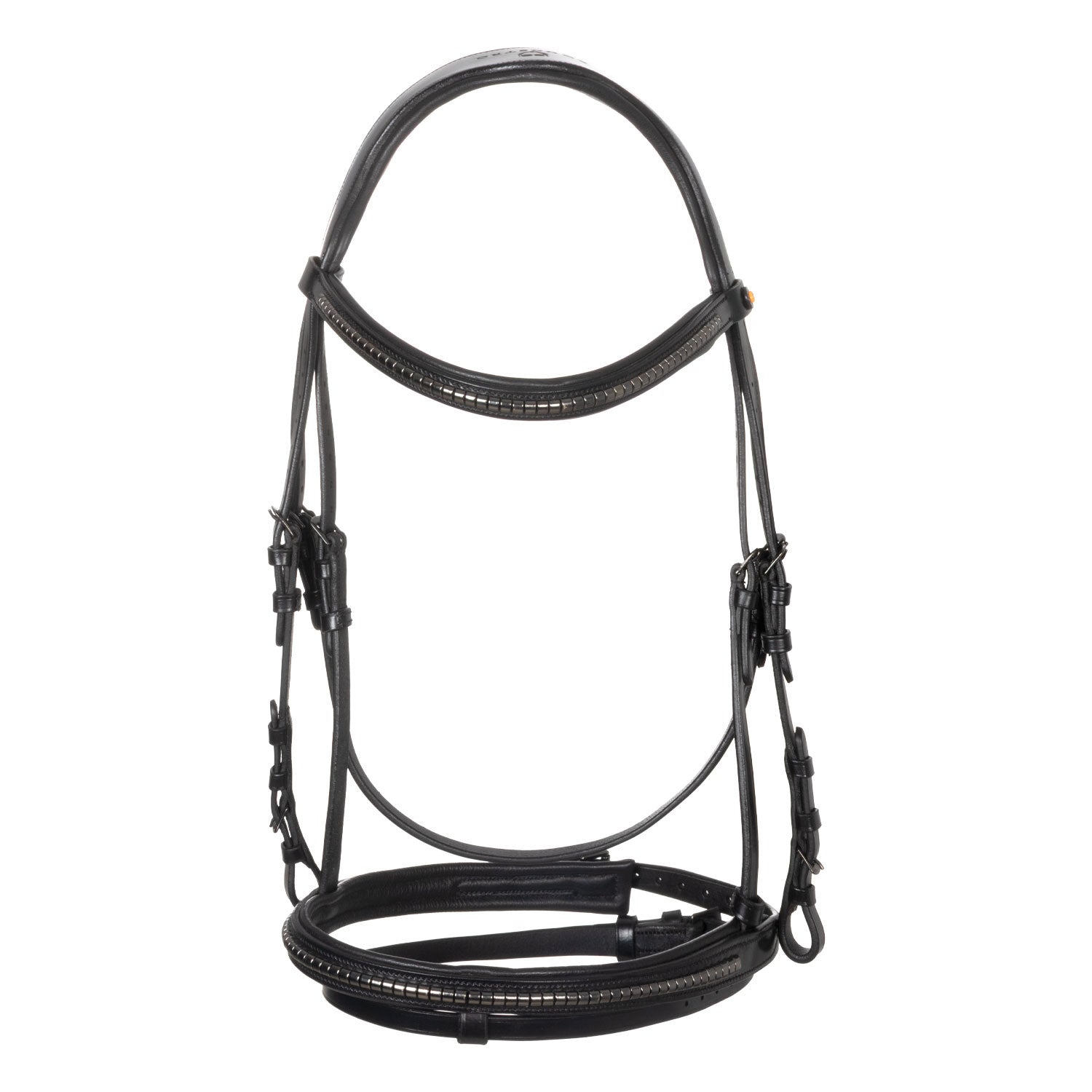 Leather bridle with black clincher