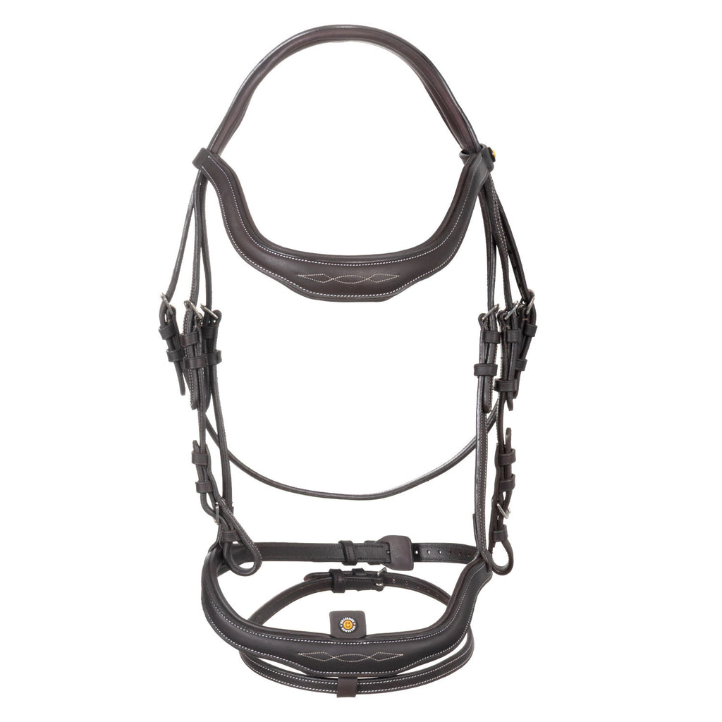 Soft leather stitched bridle