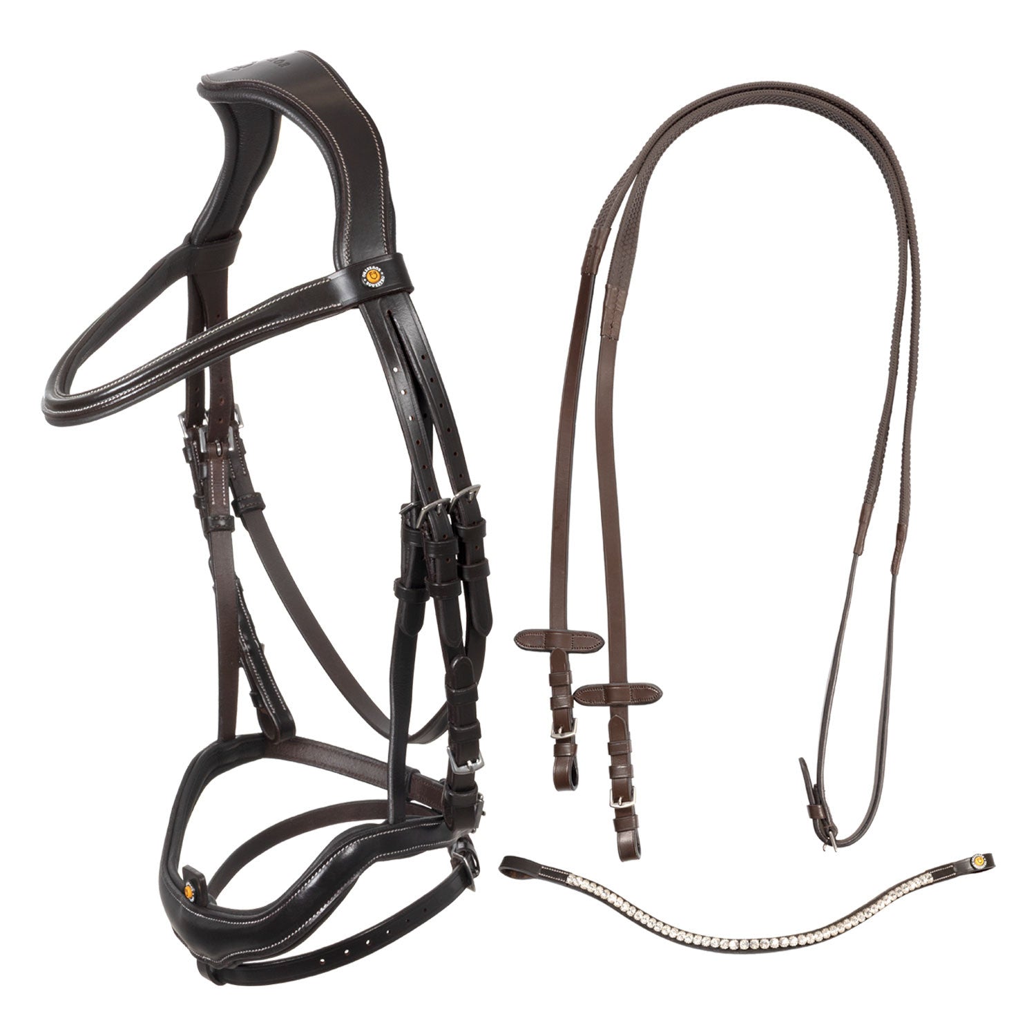 Equestro Anatomical bridle with curved noseband