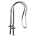 Leather solid grip reins with stoppers