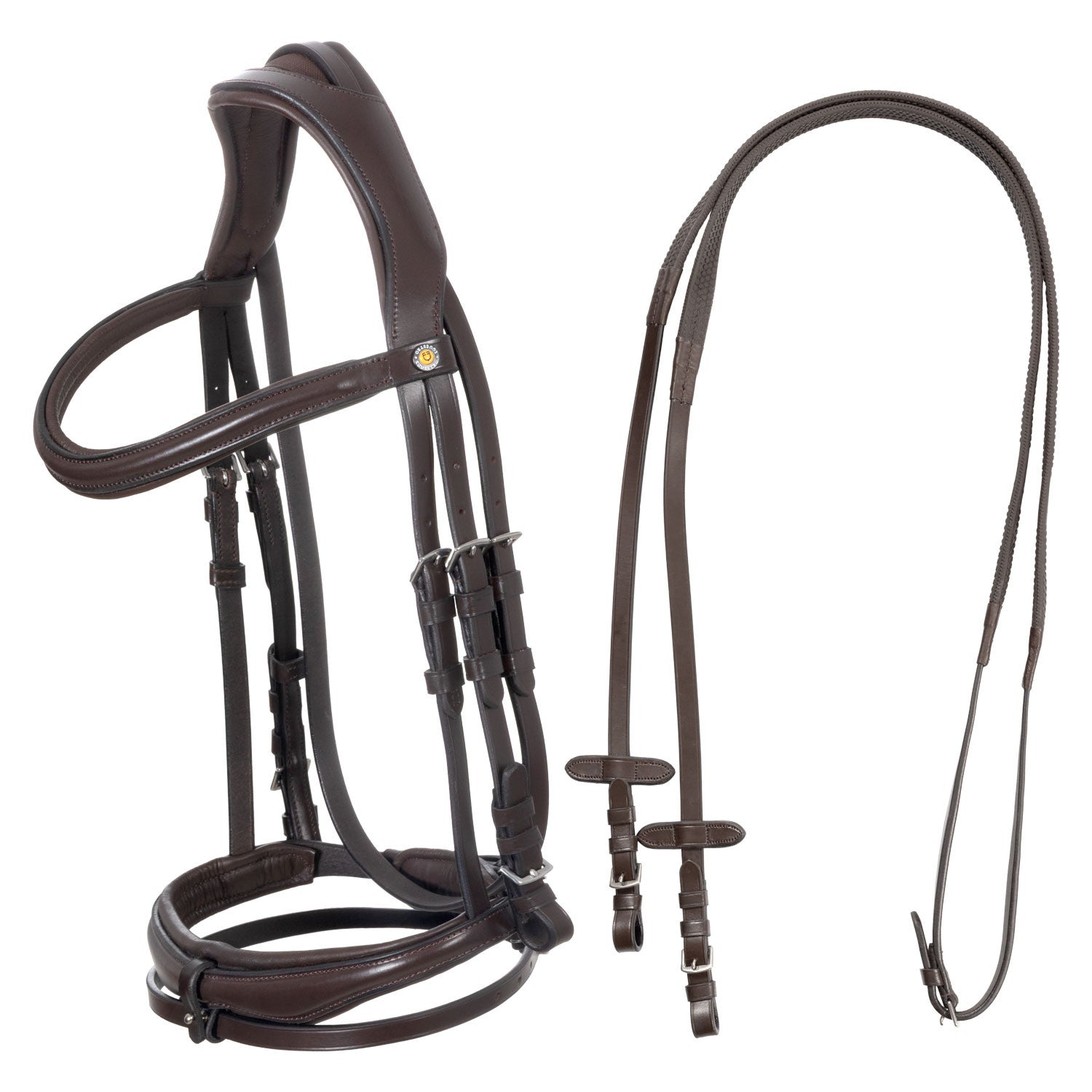 Equestro English bridle with anatomical noseband