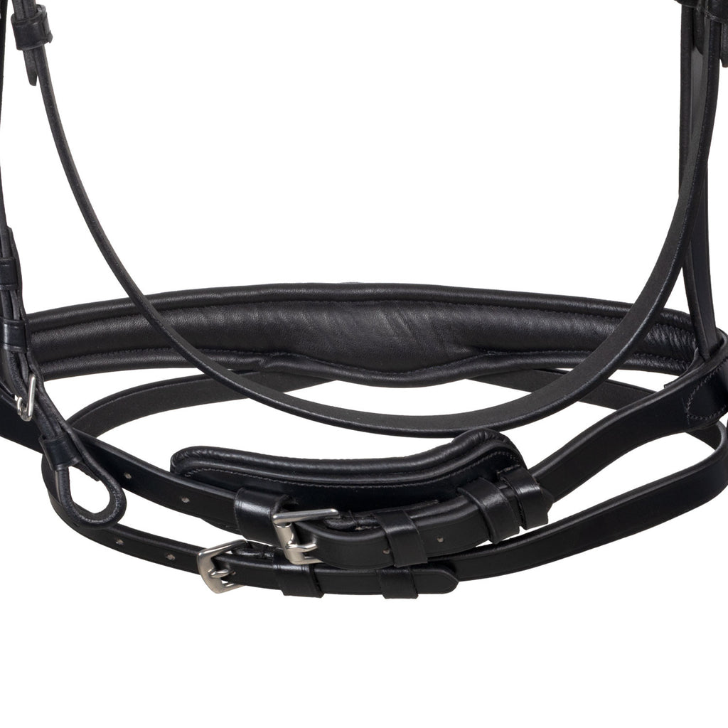 Anatomical bridle with fuchsia rhinestones