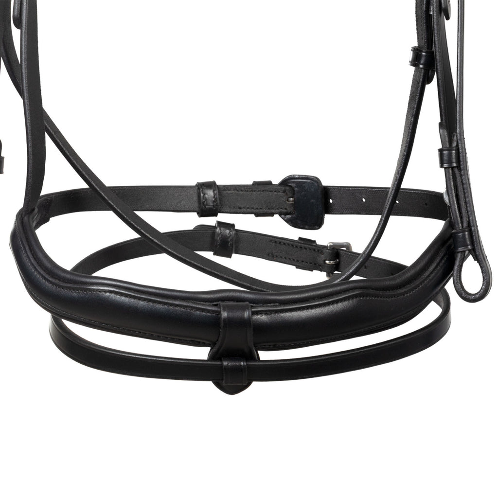 English leather bridle with rhinestone browband
