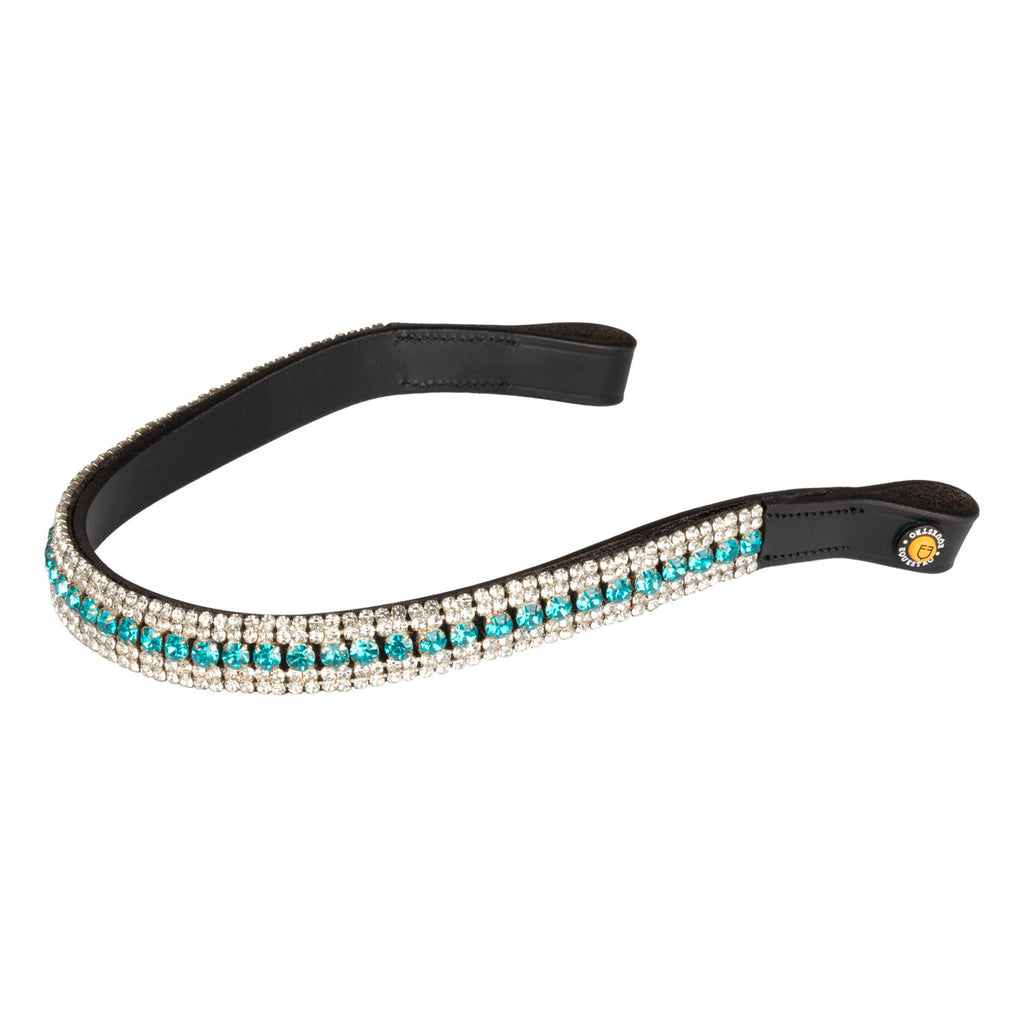 Equestro Blue Crystal leather browband
