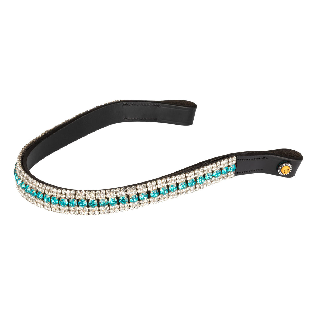 Equestro Blue Crystal leather browband