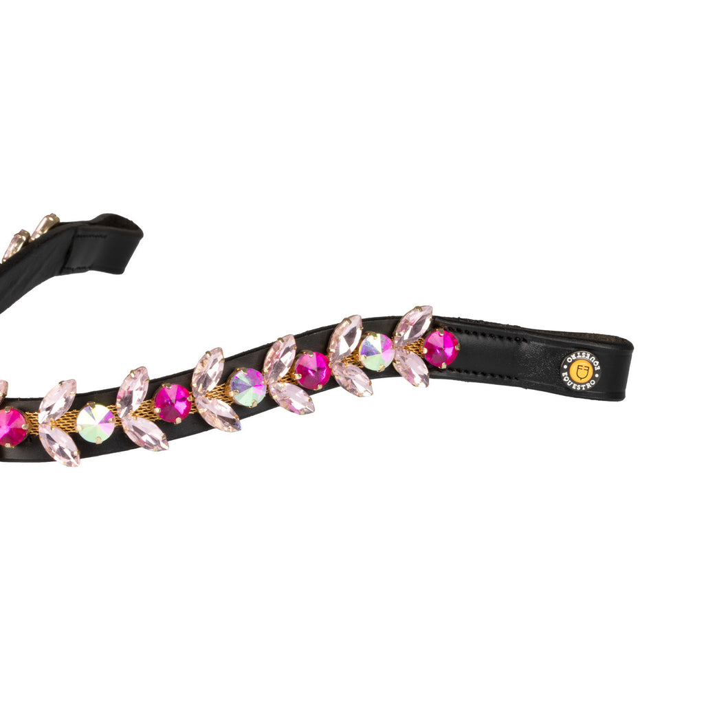 Equestro Northern Lights Crystal leather browband