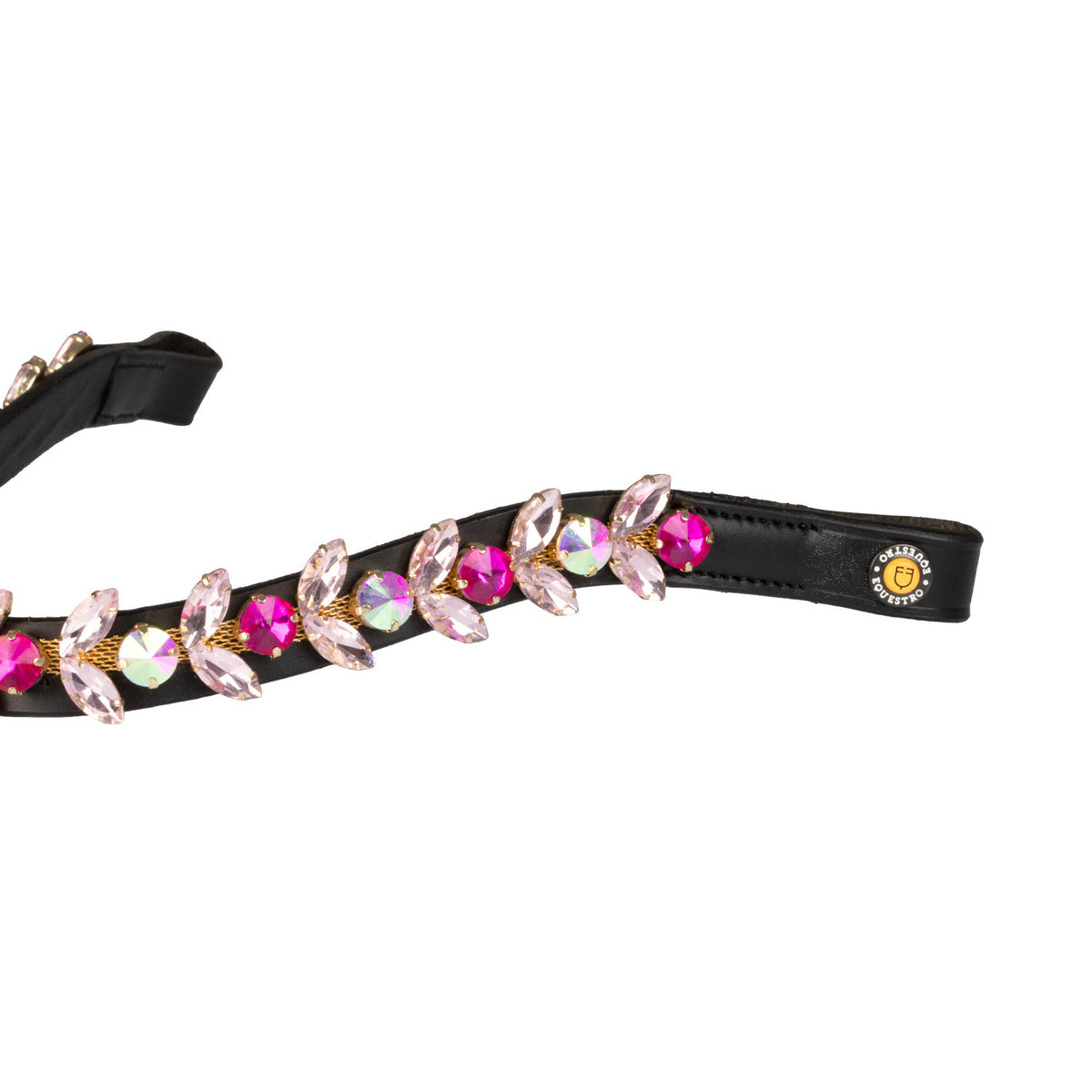 Equestro Northern Lights Crystal leather browband