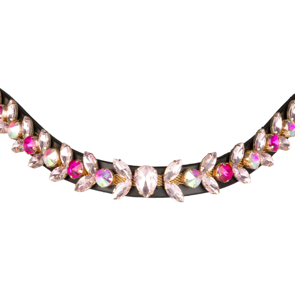 Equestro Northern Lights Crystal leather browband