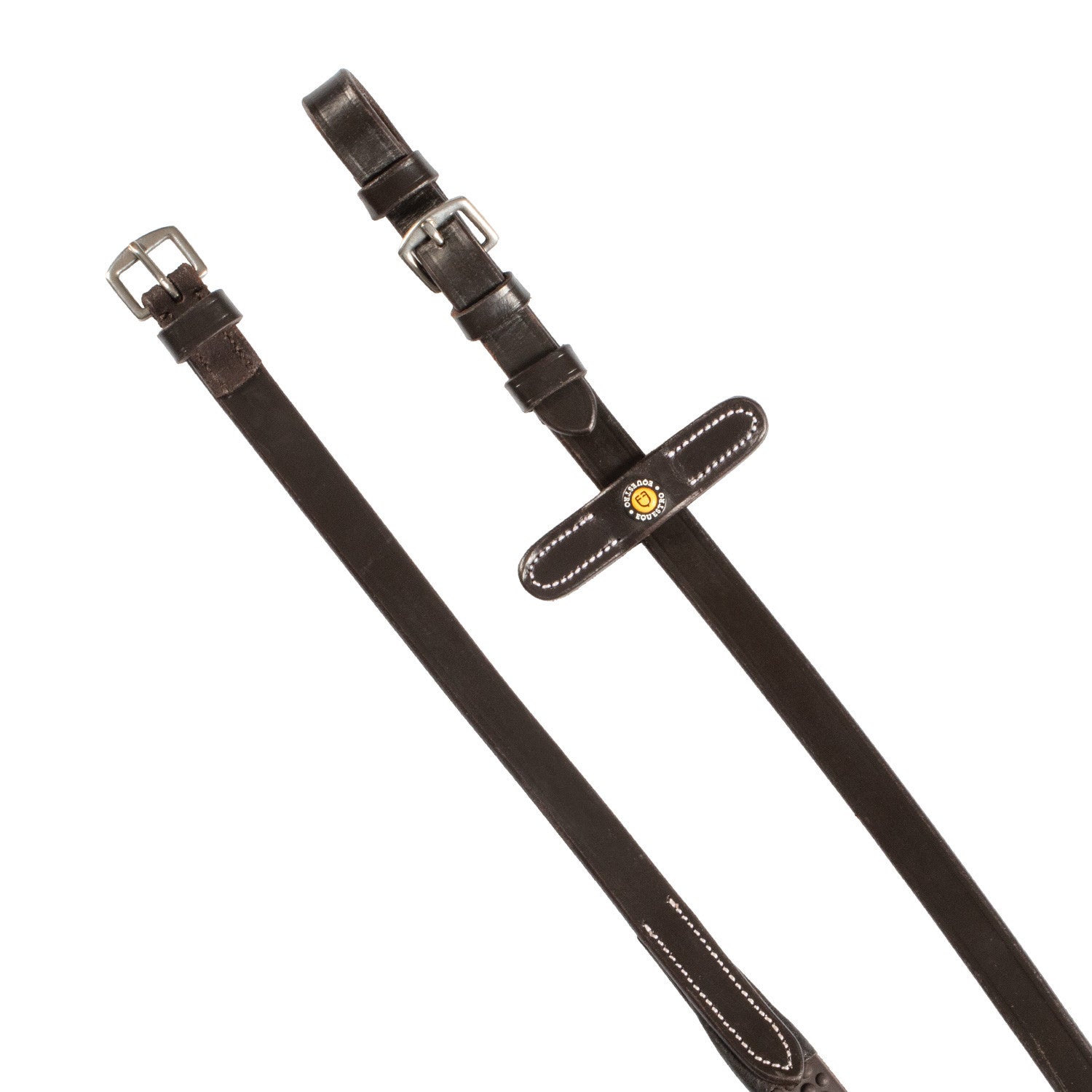 Leather reins with rubber grip