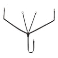 Tanned leather fork breastplate with black clincher