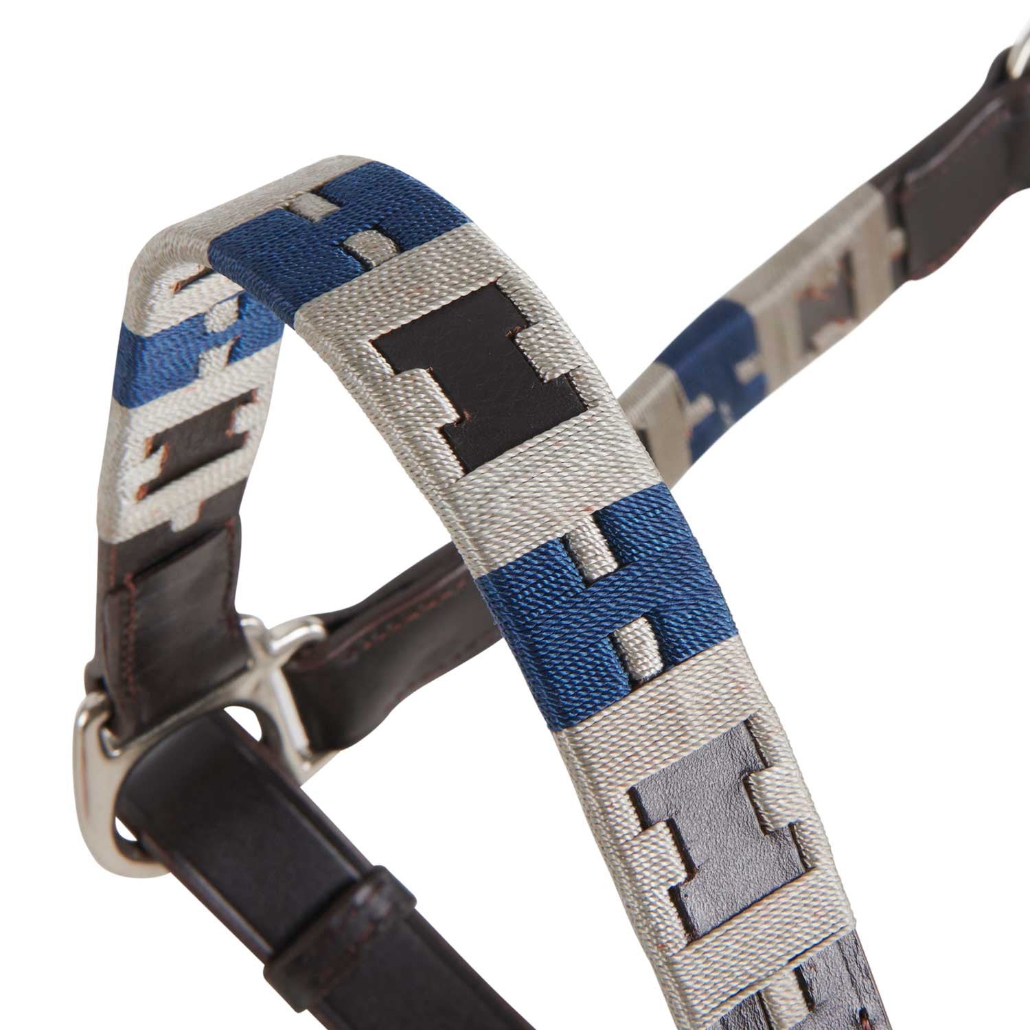 Leather halter with geometric pattern