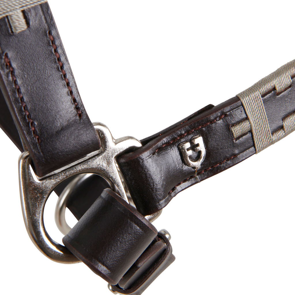 Leather halter with geometric pattern