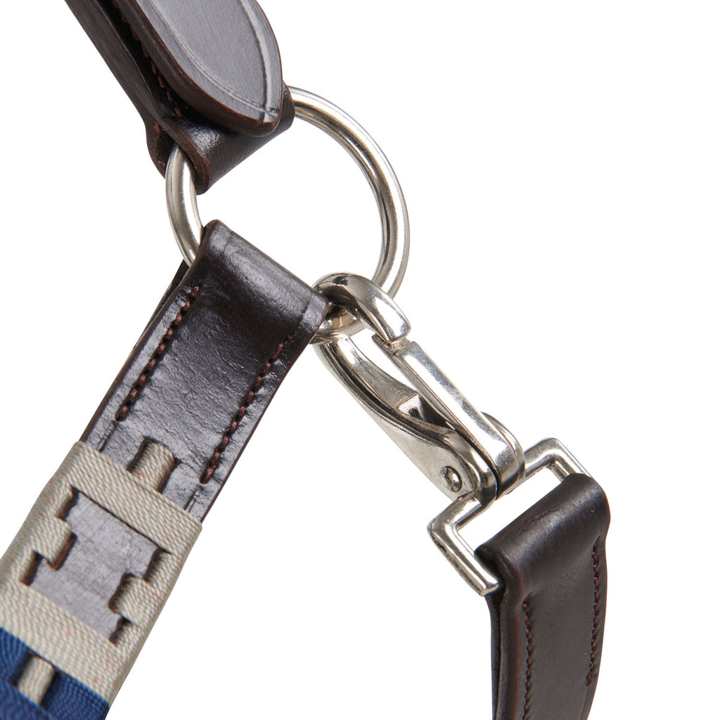 Leather halter with geometric pattern