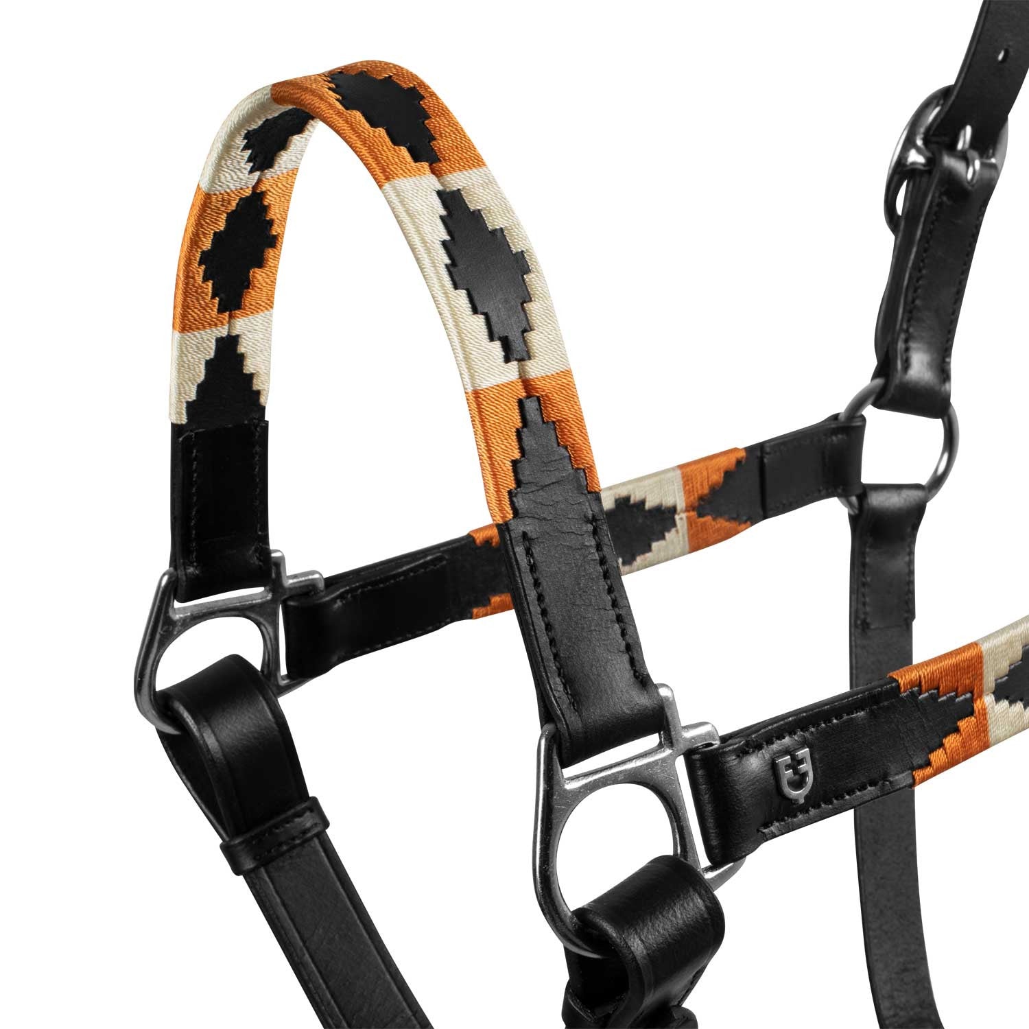 Leather halter with navajo decorations
