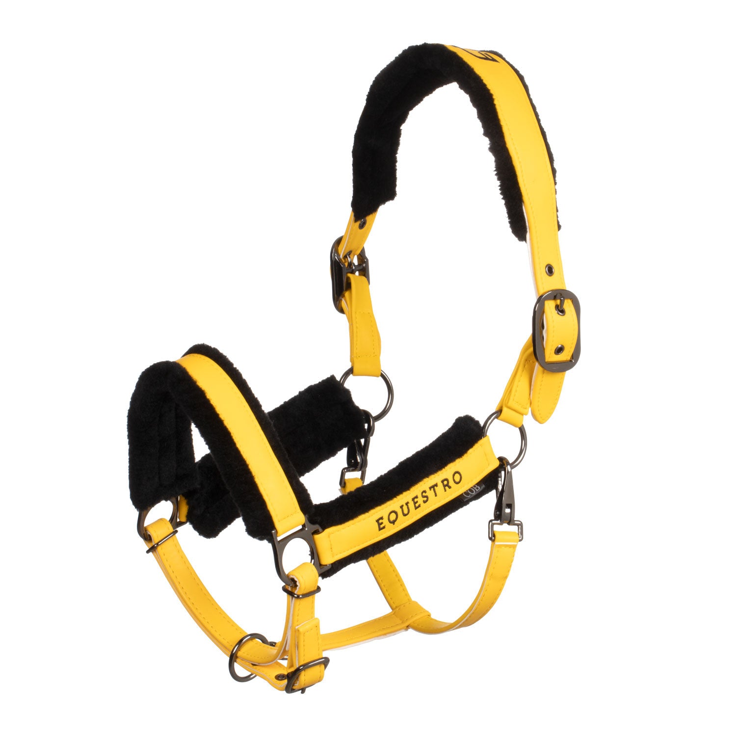 Equestro Polypropylene halter with faux sheepskin padding