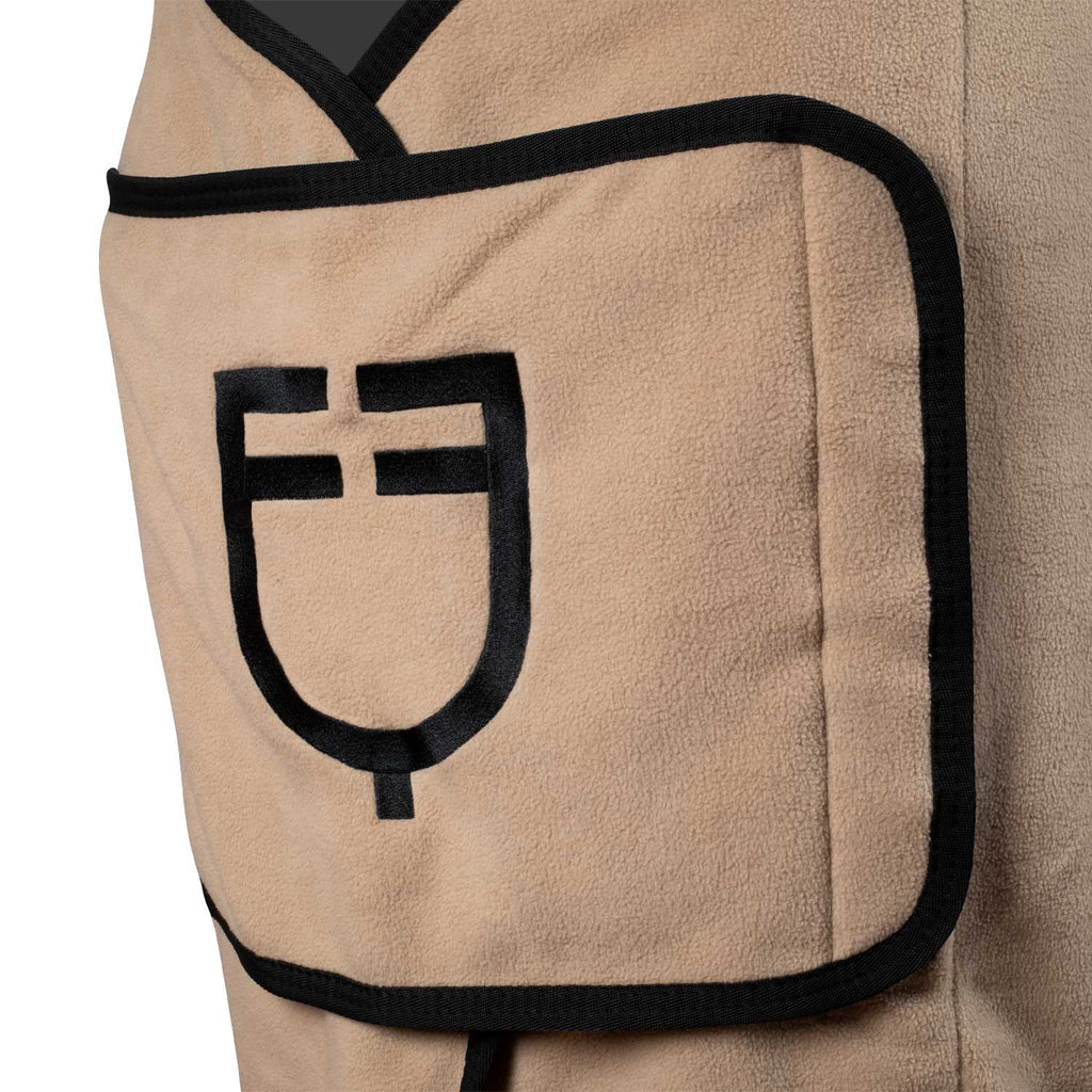 Fleece rug with flap front closure