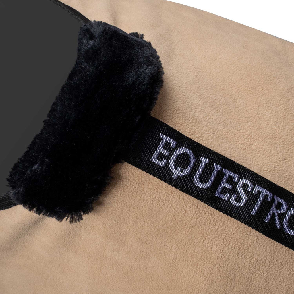 Fleece rug with flap front closure