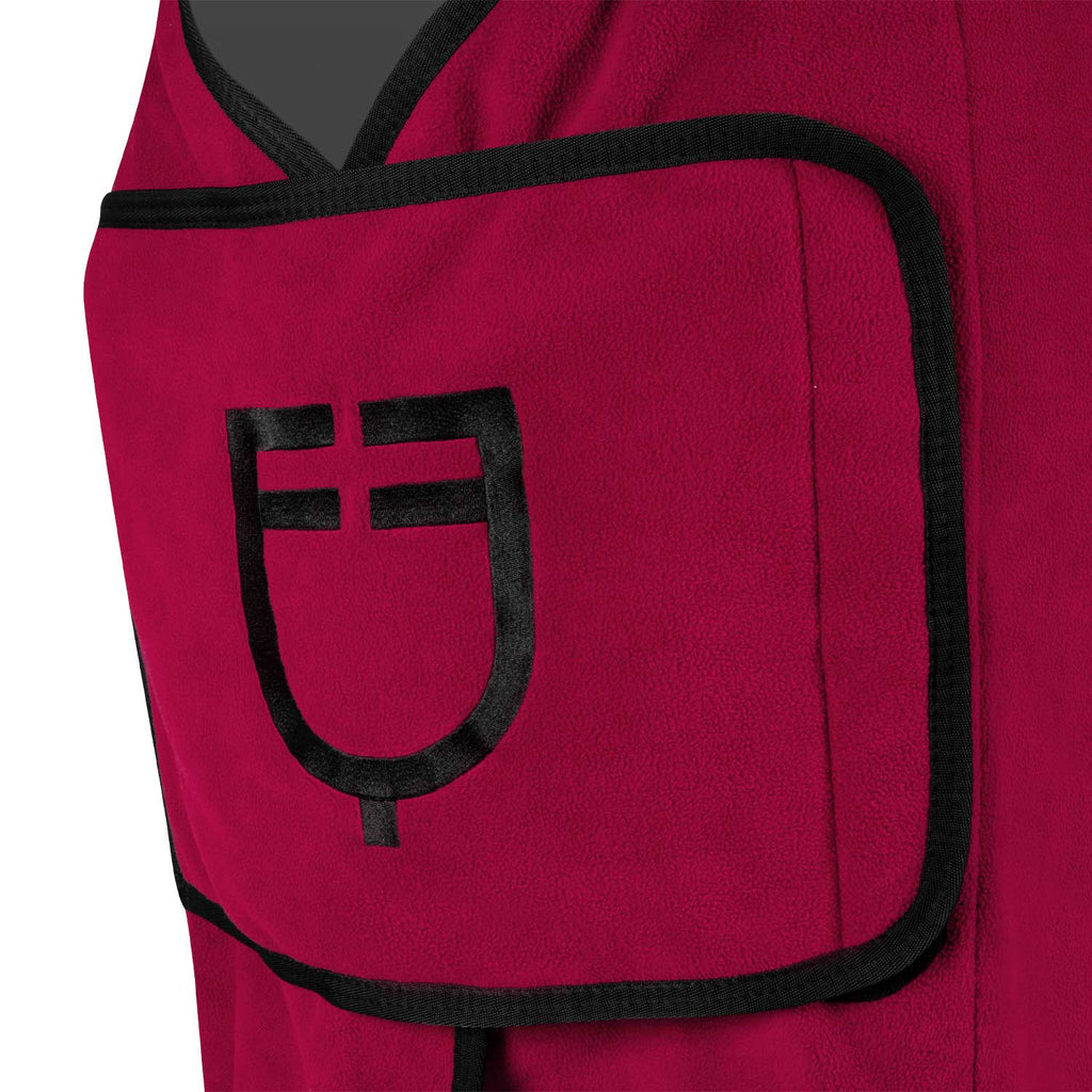 Fleece rug with flap front closure