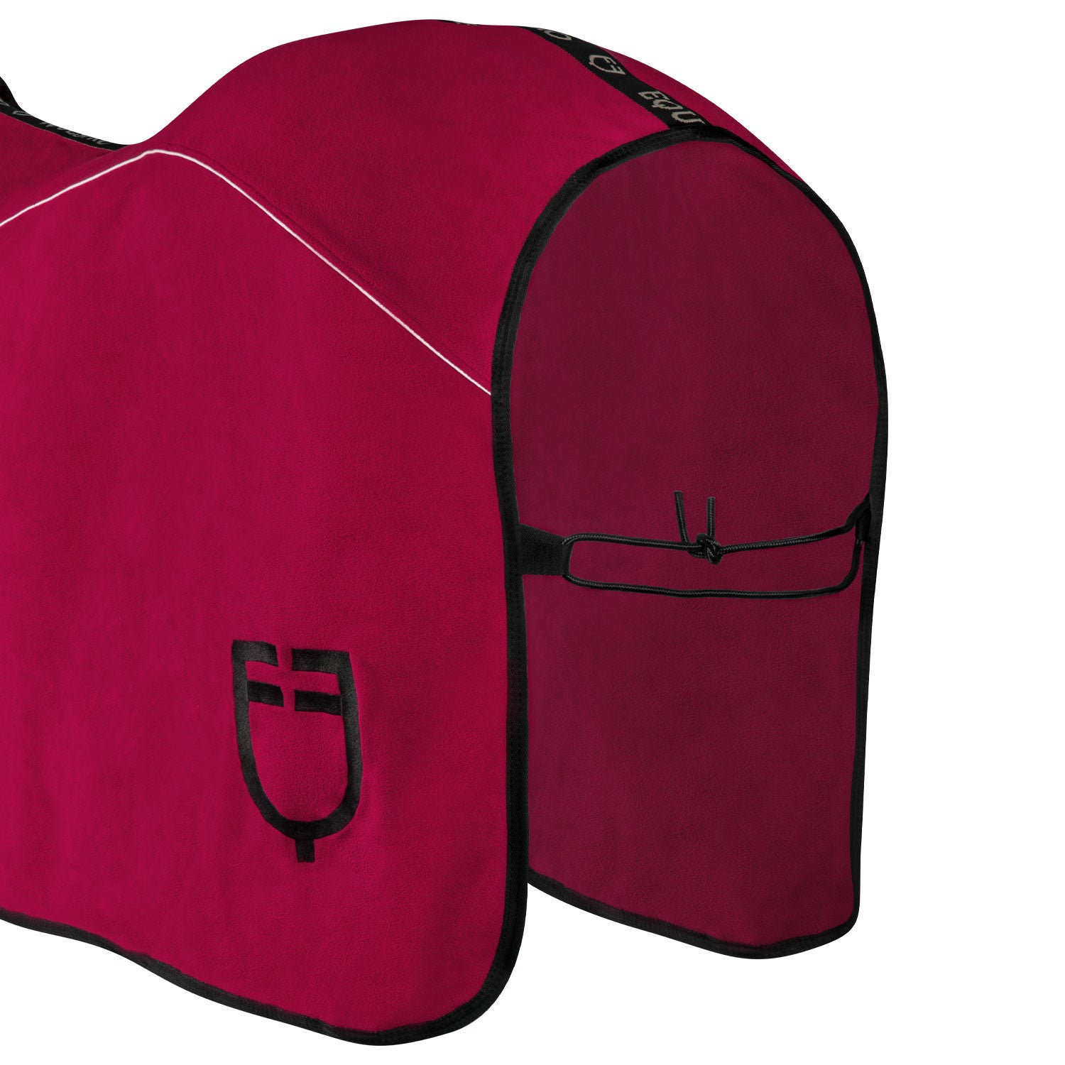 Fleece rug with flap front closure