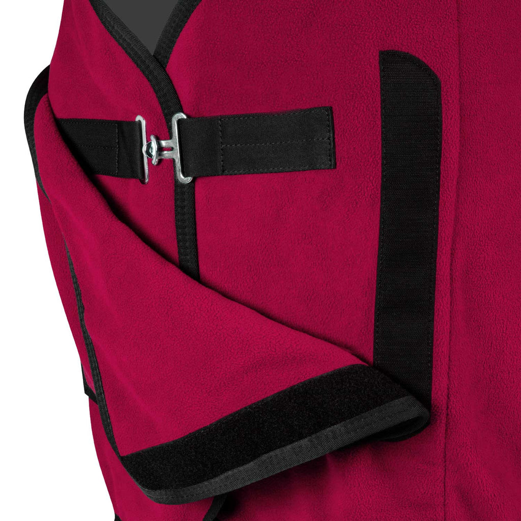 Fleece rug with flap front closure