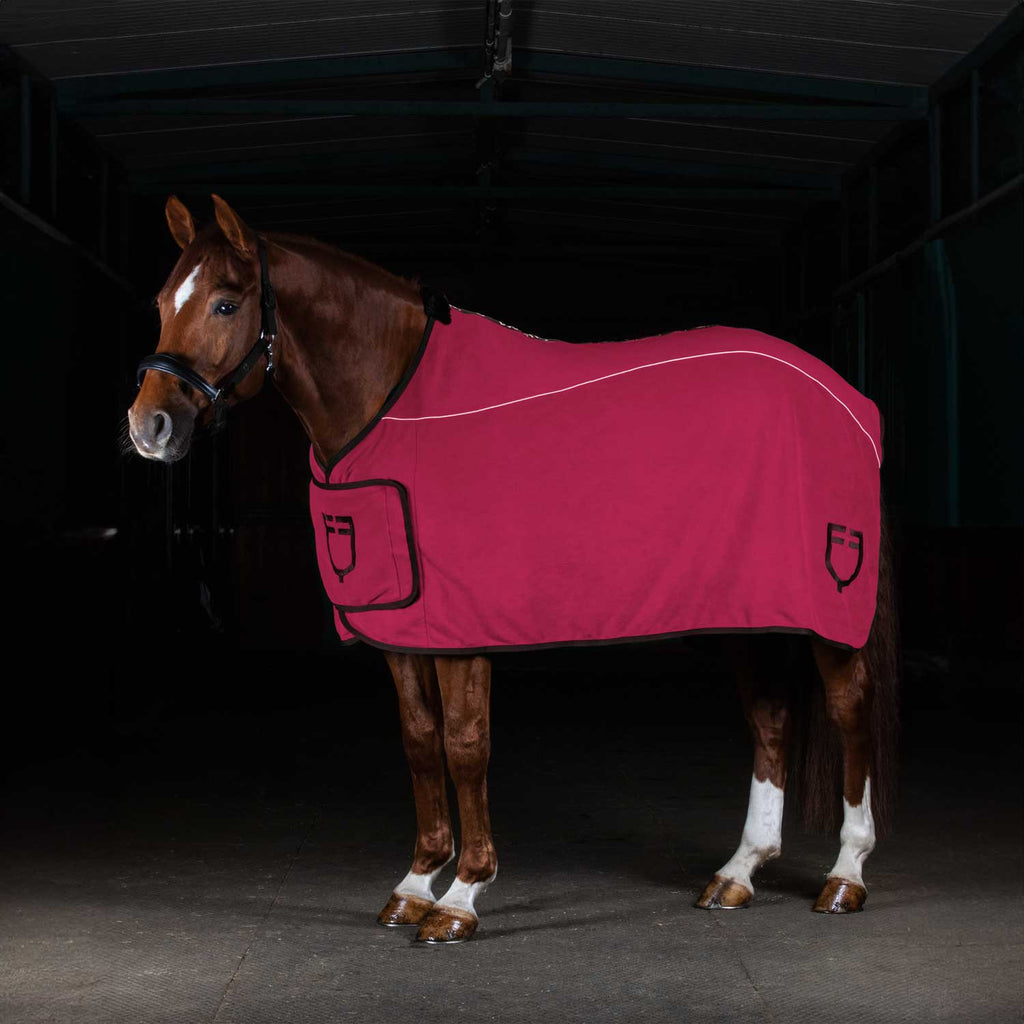 Fleece rug with flap front closure