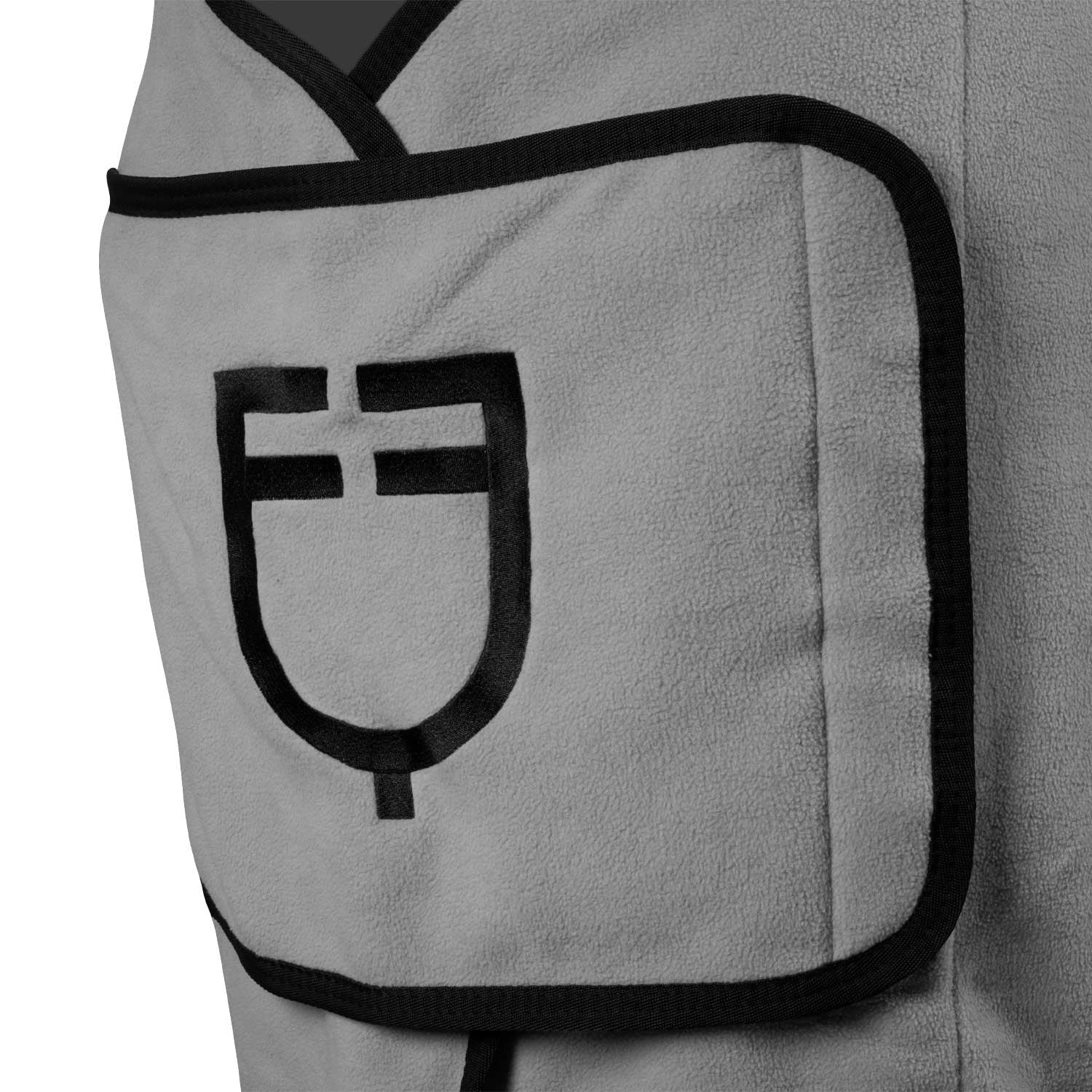 Fleece rug with flap front closure