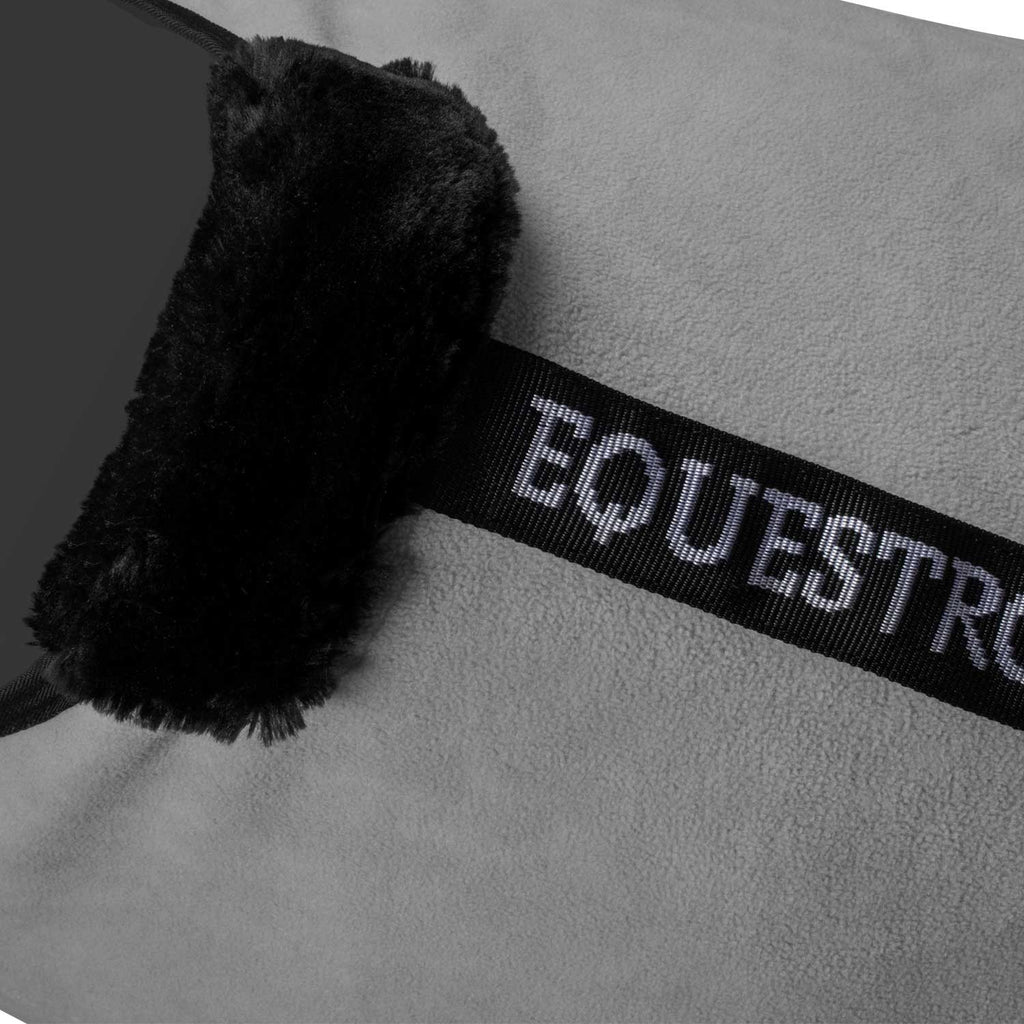 Fleece rug with flap front closure