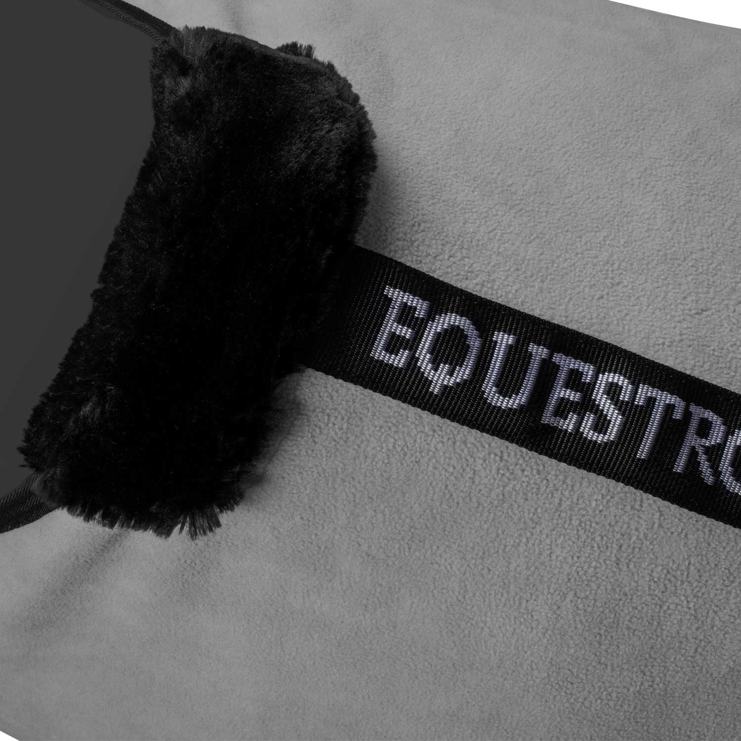 Fleece rug with flap front closure