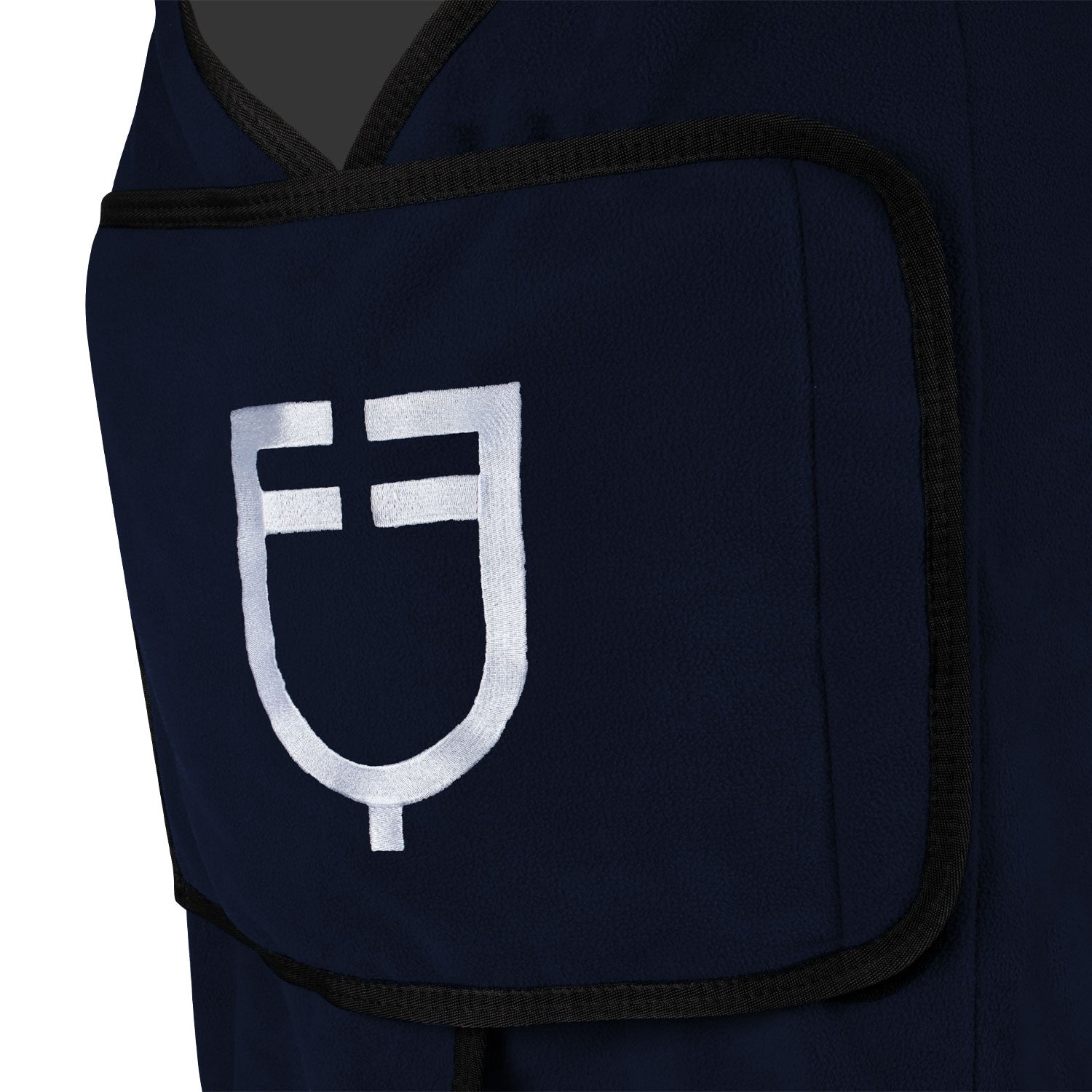 Fleece rug with flap front closure