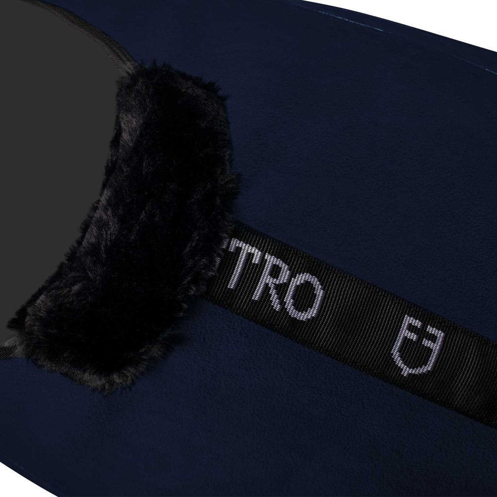 Fleece rug with flap front closure