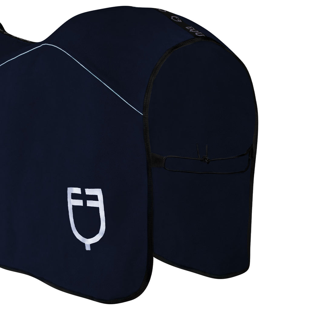 Fleece rug with flap front closure