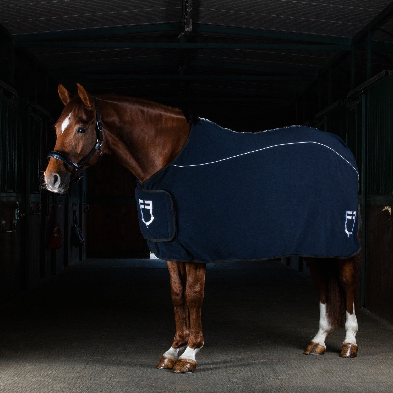 Fleece rug with flap front closure