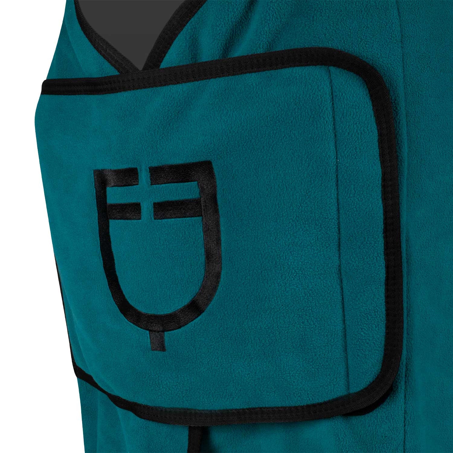 Fleece rug with flap front closure