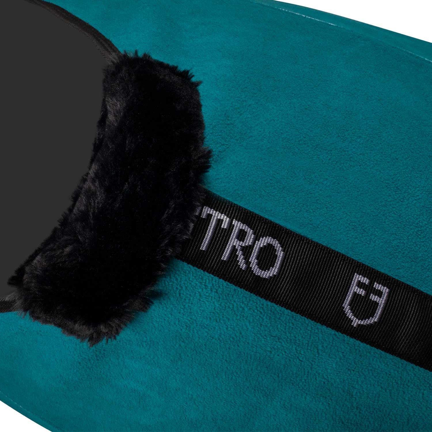Fleece rug with flap front closure