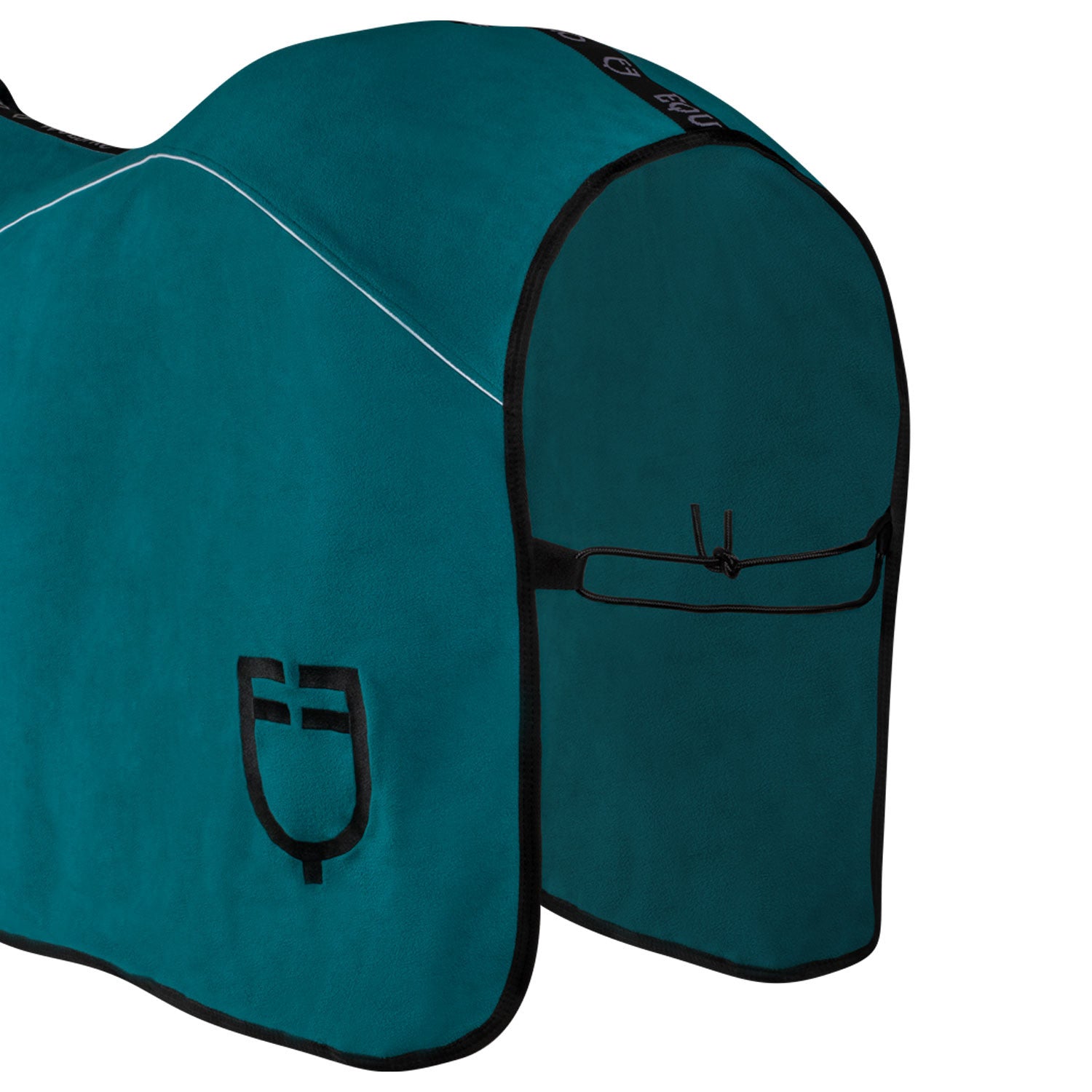 Fleece rug with flap front closure