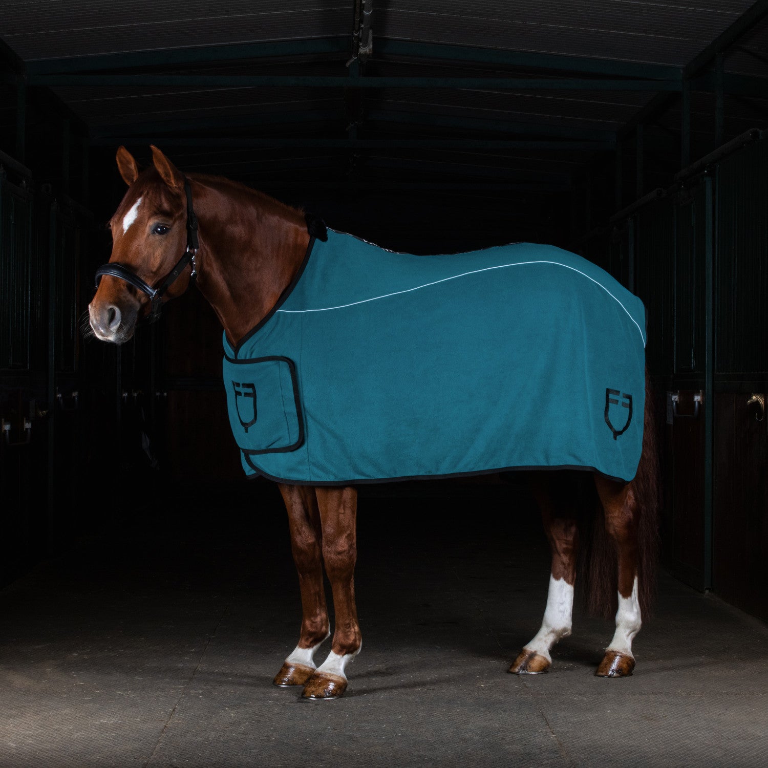 Fleece rug with flap front closure