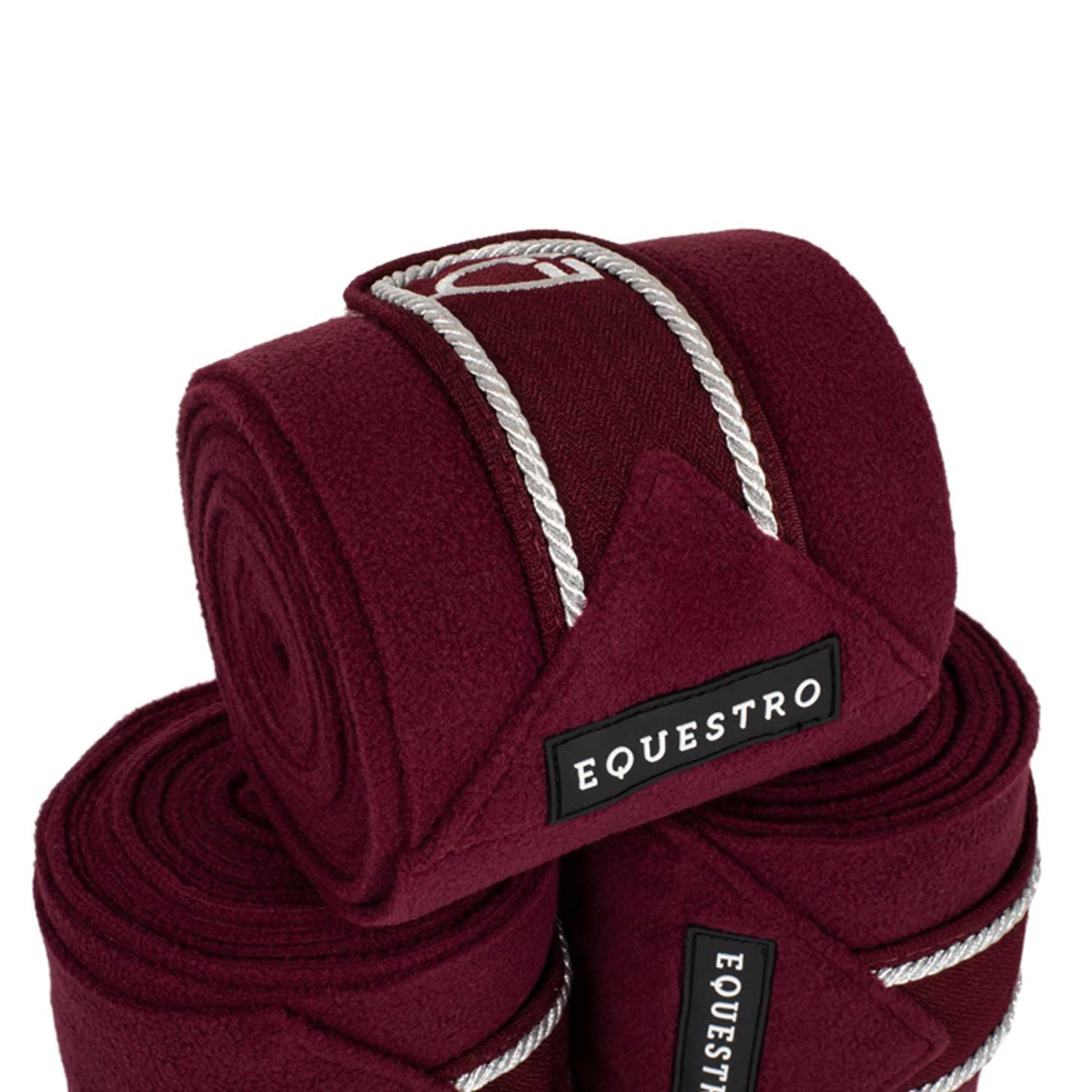 Fleece pony bandages with embroidered logo