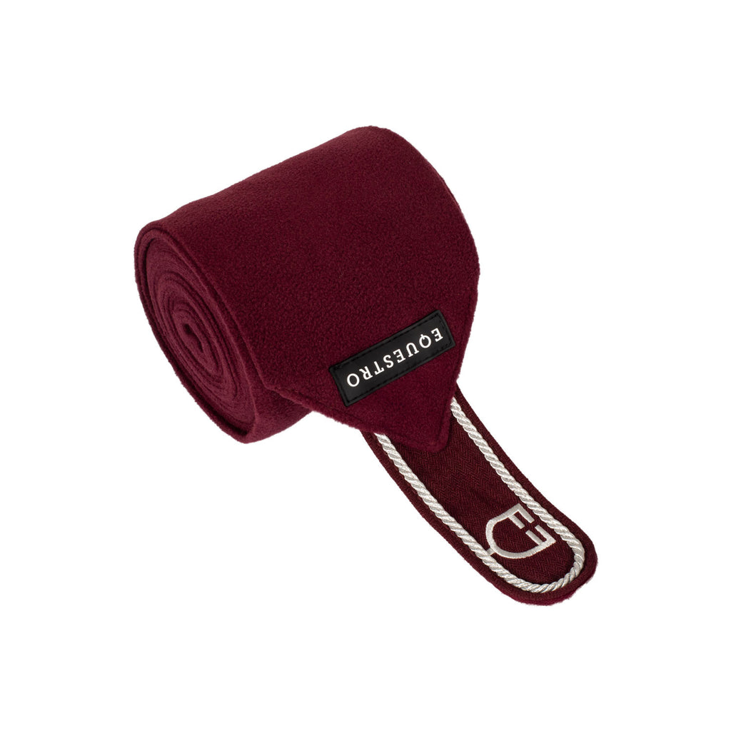 Fleece pony bandages with embroidered logo