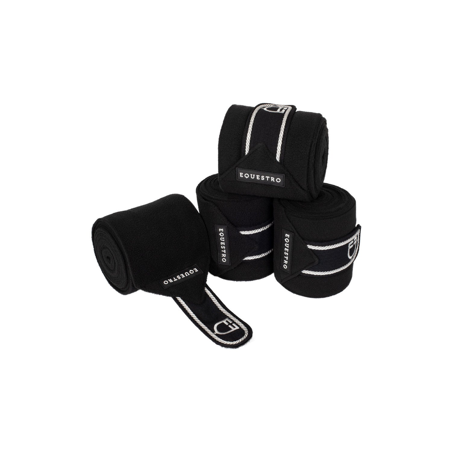 Fleece pony bandages with embroidered logo