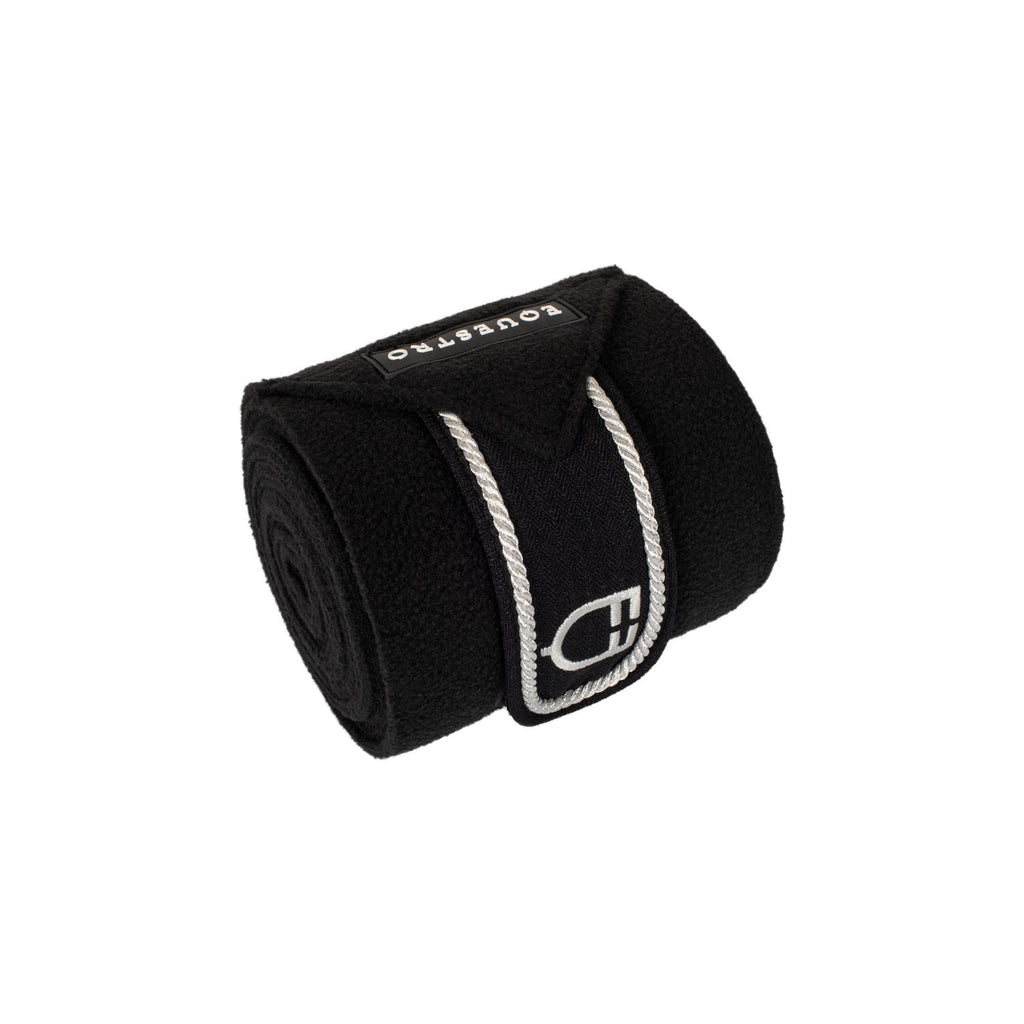 Fleece pony bandages with embroidered logo