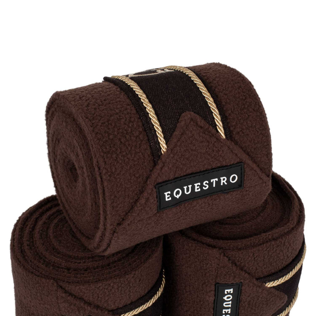 Fleece pony bandages with embroidered logo