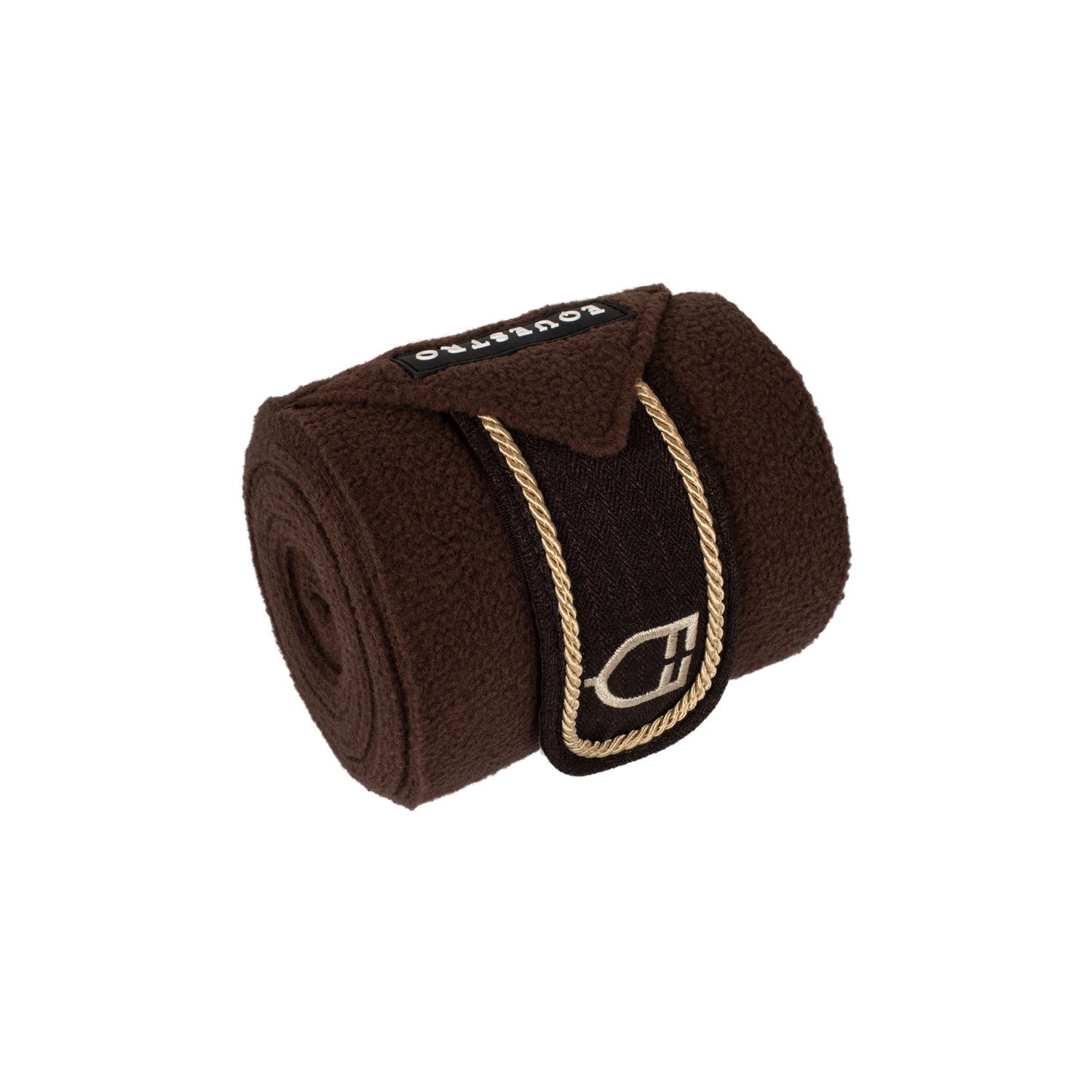 Fleece pony bandages with embroidered logo
