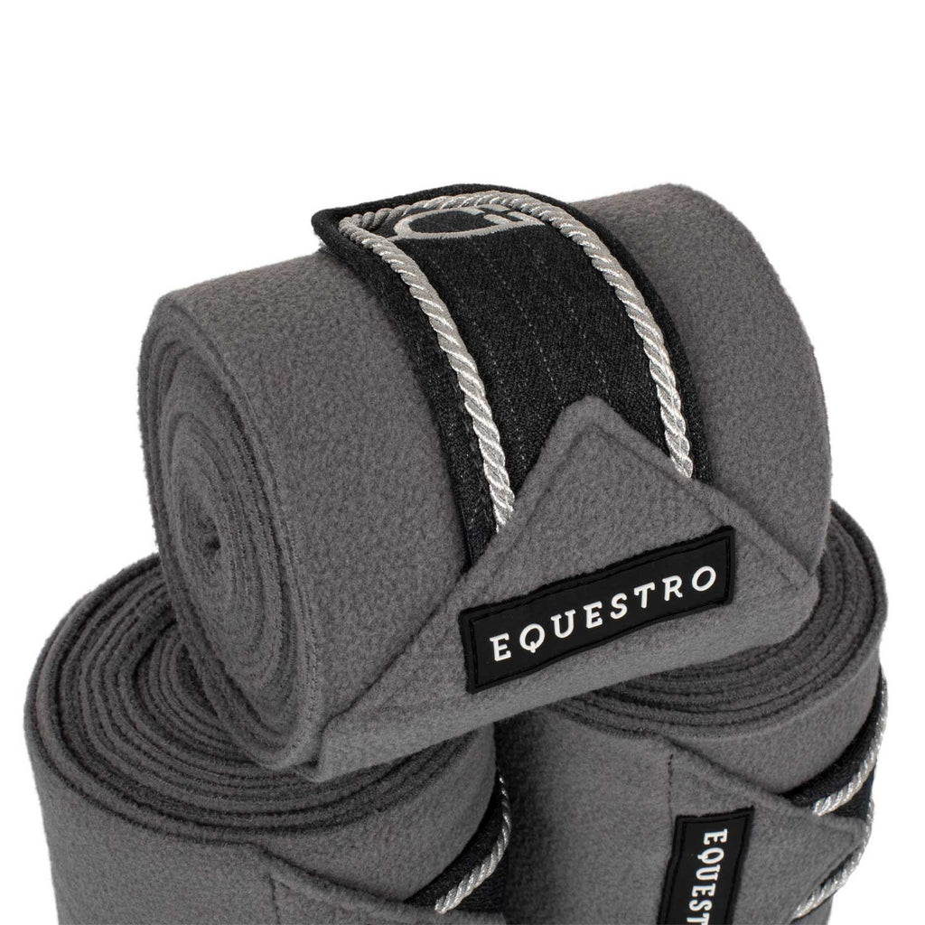Fleece pony bandages with embroidered logo