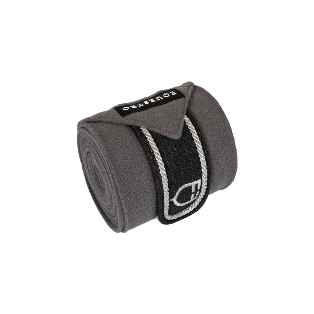 Fleece pony bandages with embroidered logo