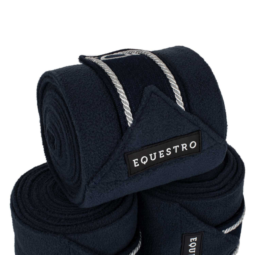 Fleece pony bandages with embroidered logo