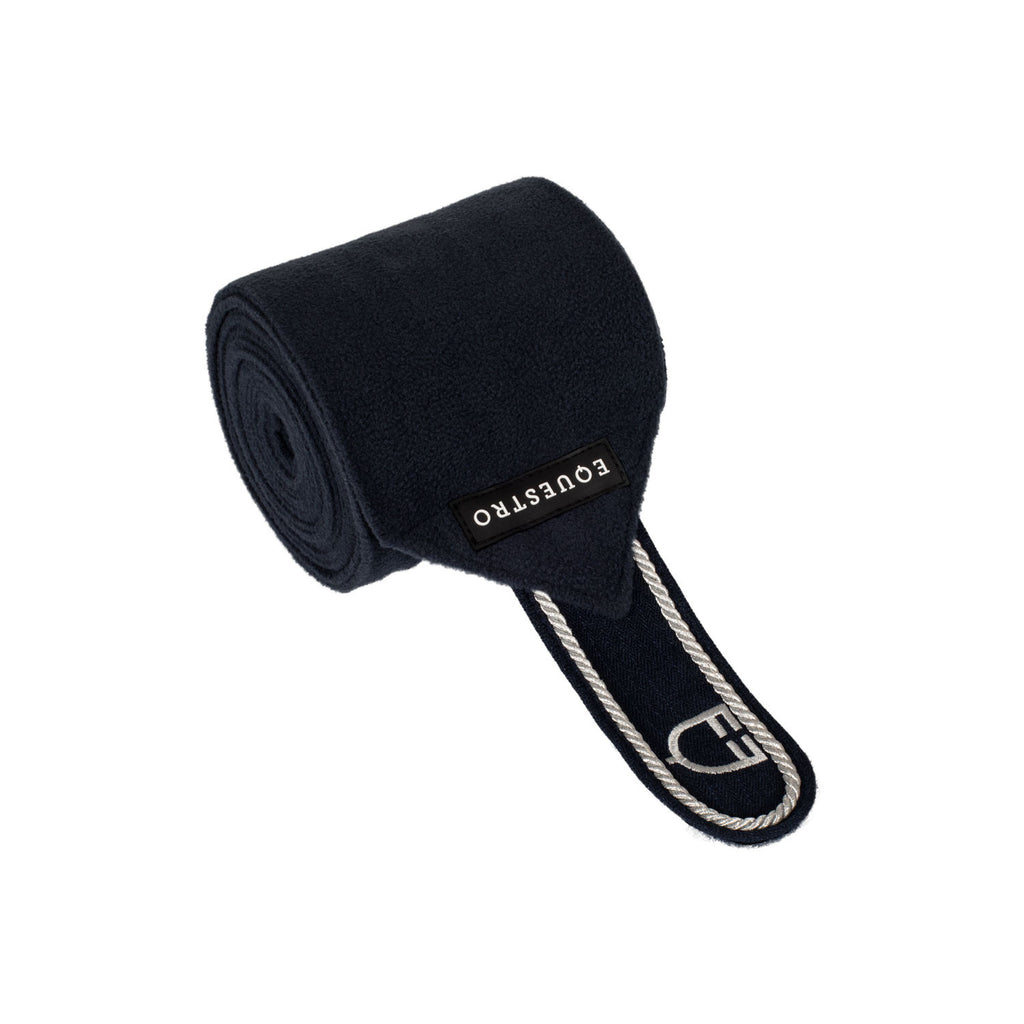 Fleece pony bandages with embroidered logo